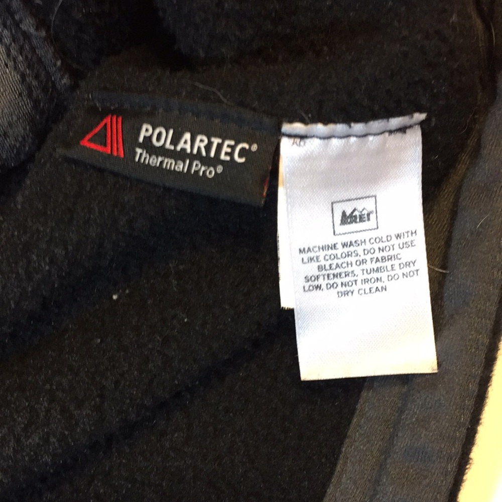 REI Black Full Zip Zip In Polartec Thermal Pro Jacket Size Medium - Picture 10 of 16